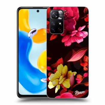 Picasee silikonska prozirna maskica za Xiaomi Redmi Note 11S 5G - Dark Peonny