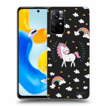 Picasee crna silikonska maskica za Xiaomi Redmi Note 11S 5G - Unicorn star heaven