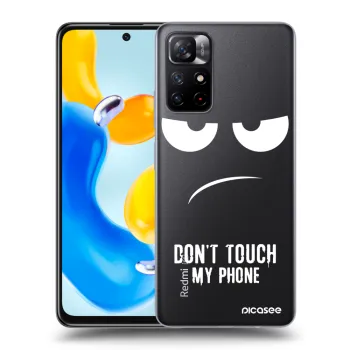 Picasee silikonska prozirna maskica za Xiaomi Redmi Note 11S 5G - Don't Touch My Phone