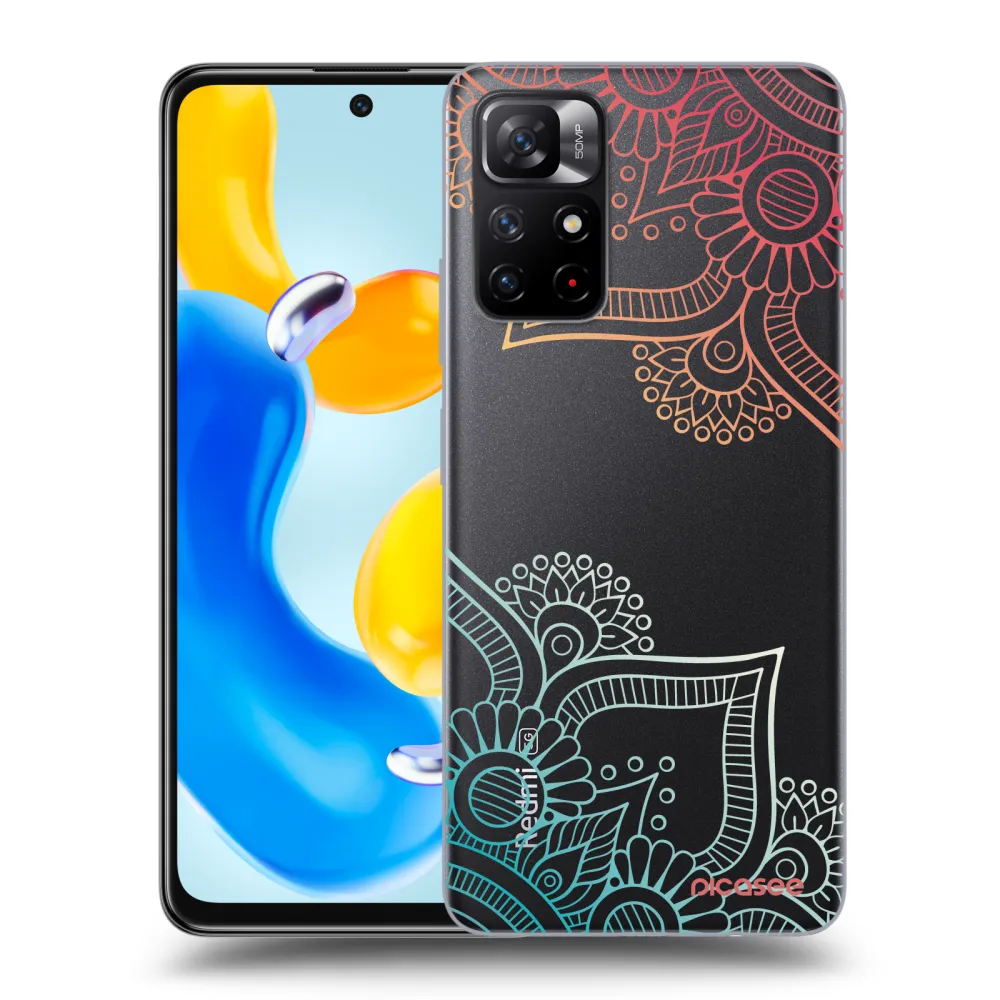Picasee silikonska prozirna maskica za Xiaomi Redmi Note 11S 5G - Flowers pattern