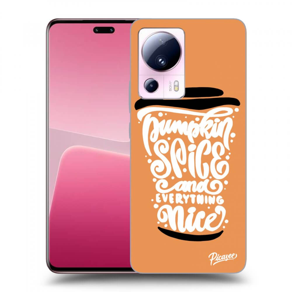 Picasee crna silikonska maskica za Xiaomi 13 Lite - Pumpkin coffee