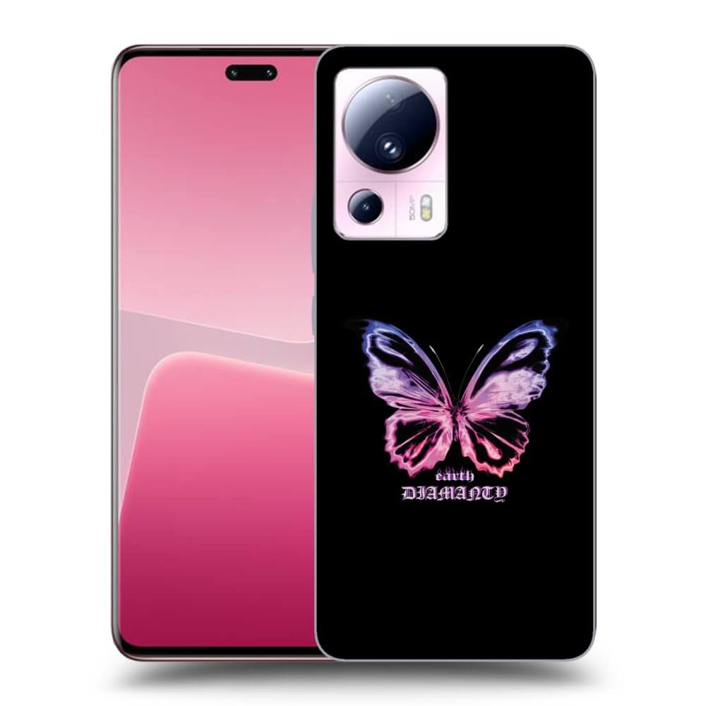 Picasee silikonska prozirna maskica za Xiaomi 13 Lite - Diamanty Purple