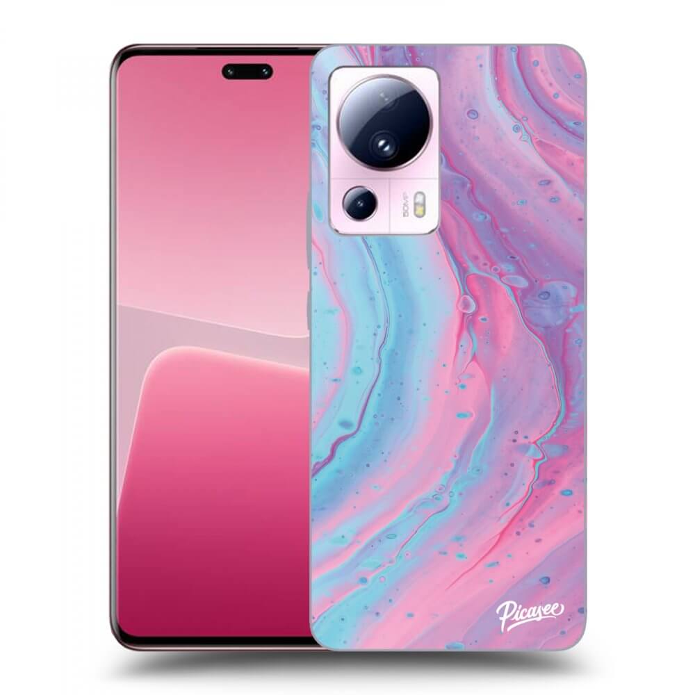 Picasee silikonska prozirna maskica za Xiaomi 13 Lite - Pink liquid