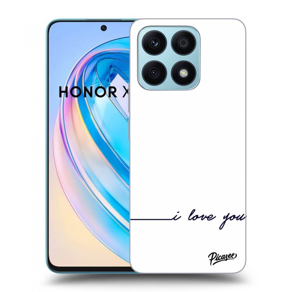 Picasee silikonska prozirna maskica za Honor X8a - I love you