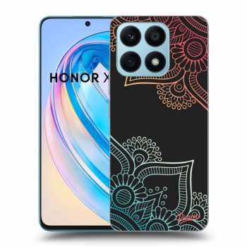 Picasee crna silikonska maskica za Honor X8a - Flowers pattern