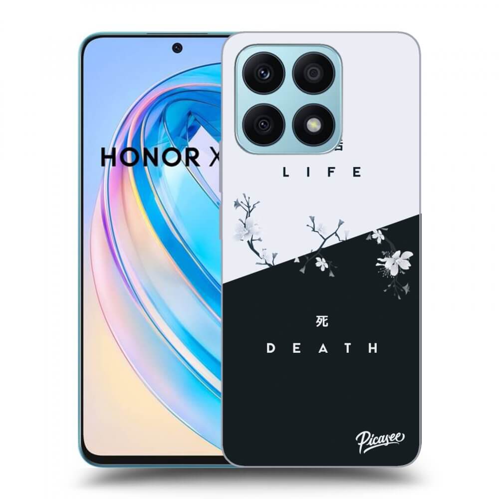 Picasee crna silikonska maskica za Honor X8a - Life - Death