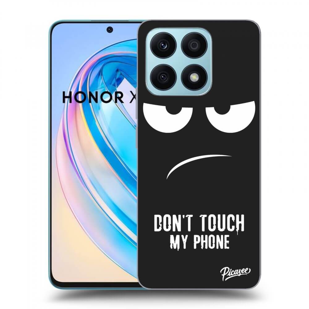 Picasee crna silikonska maskica za Honor X8a - Don't Touch My Phone