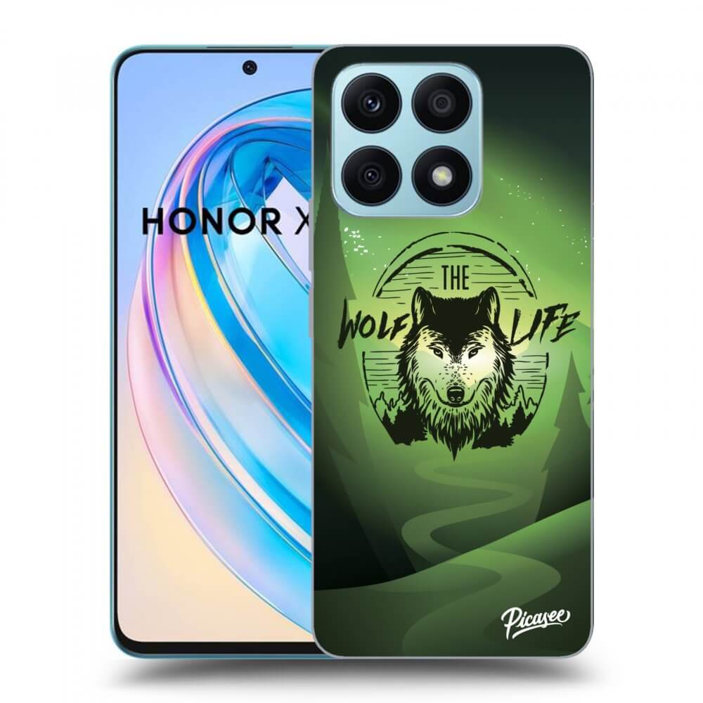 Picasee silikonska prozirna maskica za Honor X8a - Wolf life