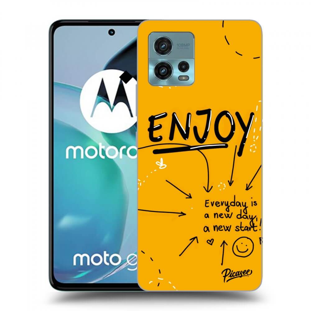 Picasee crna silikonska maskica za Motorola Moto G72 - Enjoy