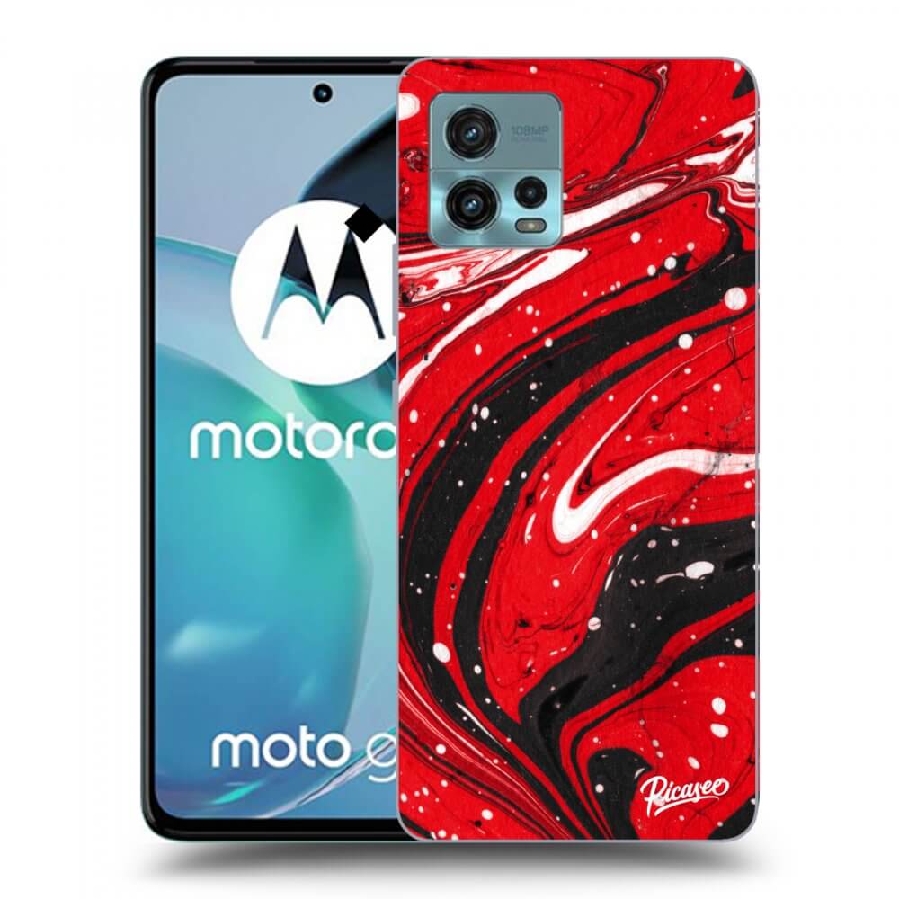 Picasee silikonska prozirna maskica za Motorola Moto G72 - Red black