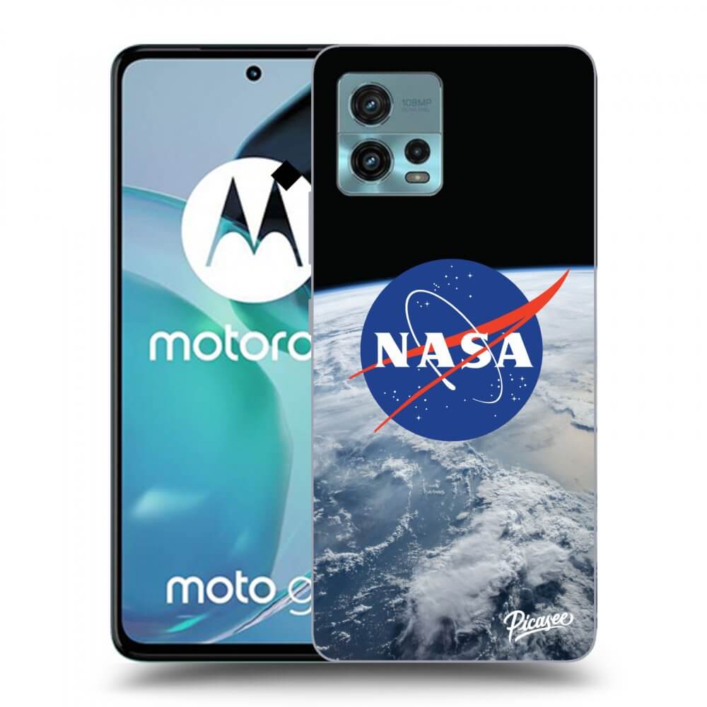 Picasee crna silikonska maskica za Motorola Moto G72 - Nasa Earth