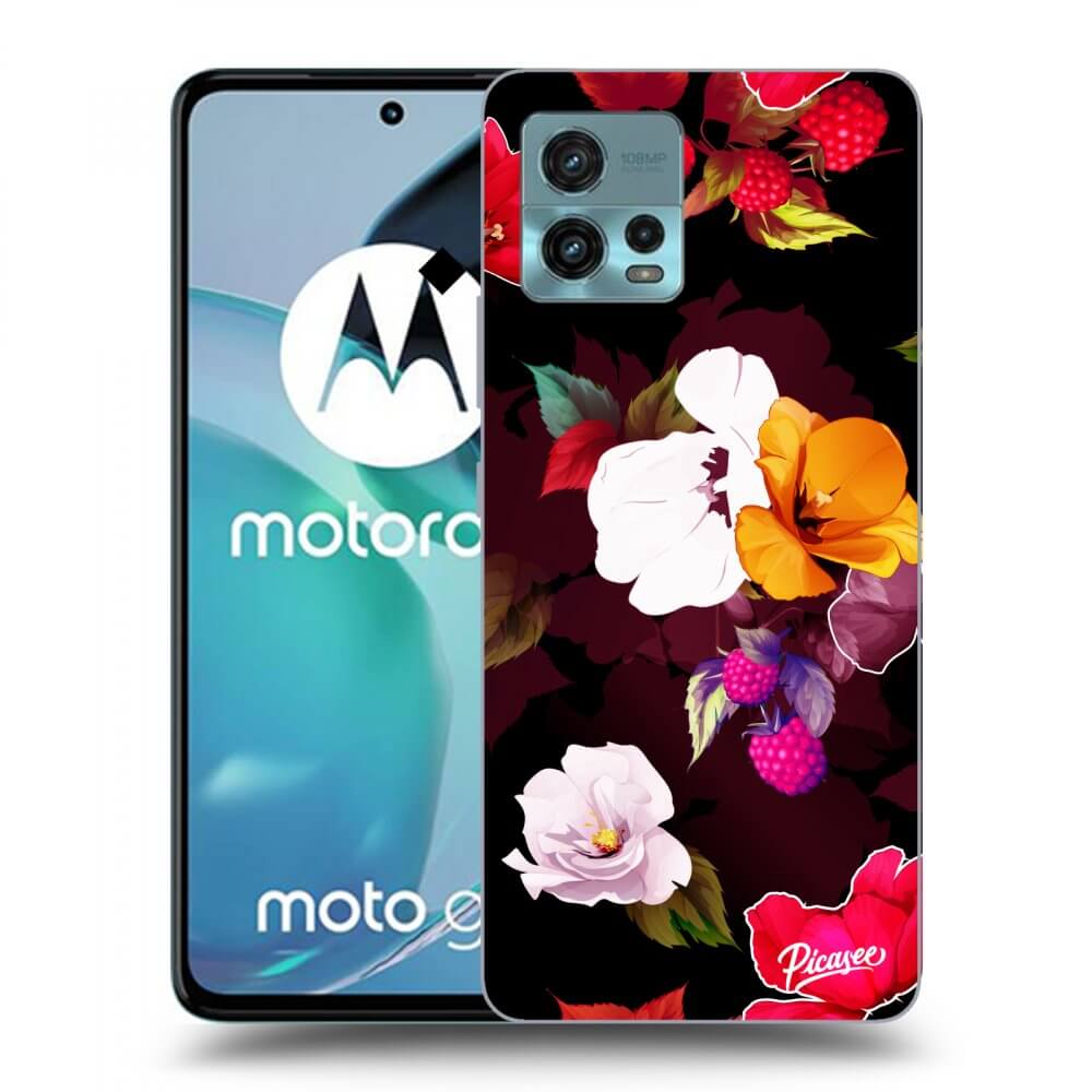 Picasee silikonska prozirna maskica za Motorola Moto G72 - Flowers and Berries