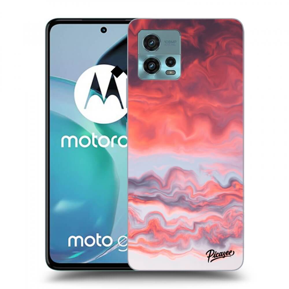 Picasee crna silikonska maskica za Motorola Moto G72 - Sunset