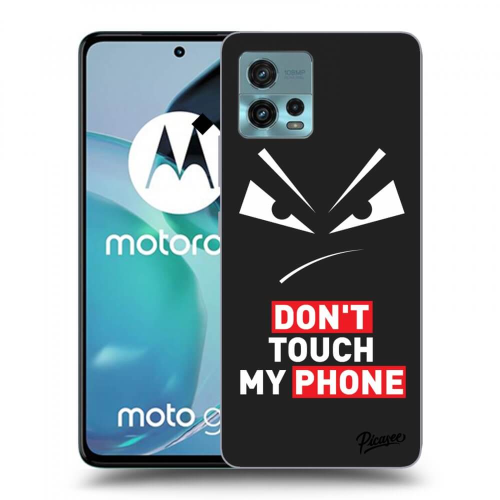 Picasee crna silikonska maskica za Motorola Moto G72 - Evil Eye - Transparent