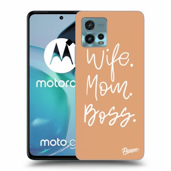 Picasee crna silikonska maskica za Motorola Moto G72 - Boss Mama