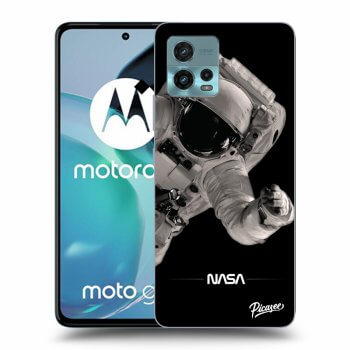 Picasee crna silikonska maskica za Motorola Moto G72 - Astronaut Big