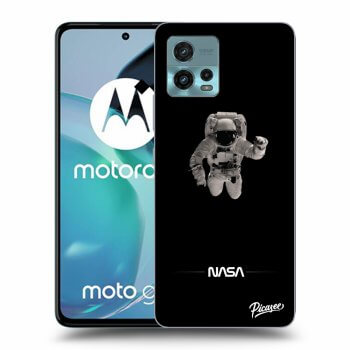 Picasee crna silikonska maskica za Motorola Moto G72 - Astronaut Minimal