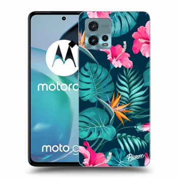 Picasee silikonska prozirna maskica za Motorola Moto G72 - Pink Monstera