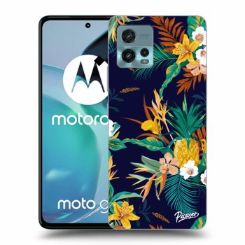 Picasee crna silikonska maskica za Motorola Moto G72 - Pineapple Color