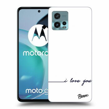 Picasee crna silikonska maskica za Motorola Moto G72 - I love you