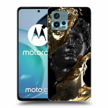 Picasee crna silikonska maskica za Motorola Moto G72 - Gold - Black