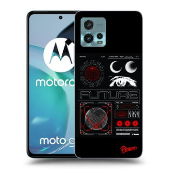 Picasee crna silikonska maskica za Motorola Moto G72 - WAVES