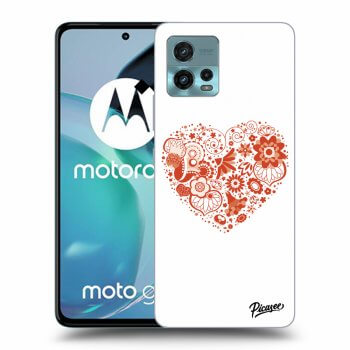 Picasee crna silikonska maskica za Motorola Moto G72 - Big heart