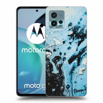 Picasee crna silikonska maskica za Motorola Moto G72 - Organic blue