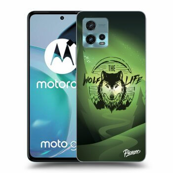 Picasee crna silikonska maskica za Motorola Moto G72 - Wolf life