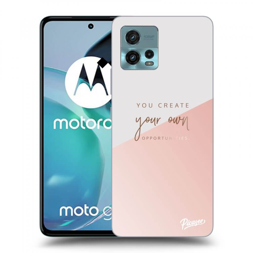 Picasee silikonska prozirna maskica za Motorola Moto G72 - You create your own opportunities