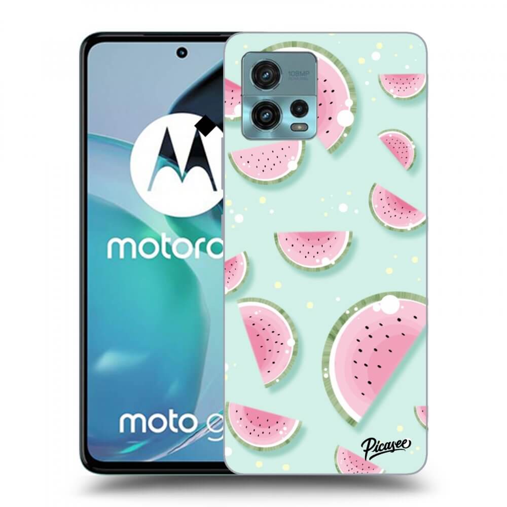 Picasee silikonska prozirna maskica za Motorola Moto G72 - Watermelon 2