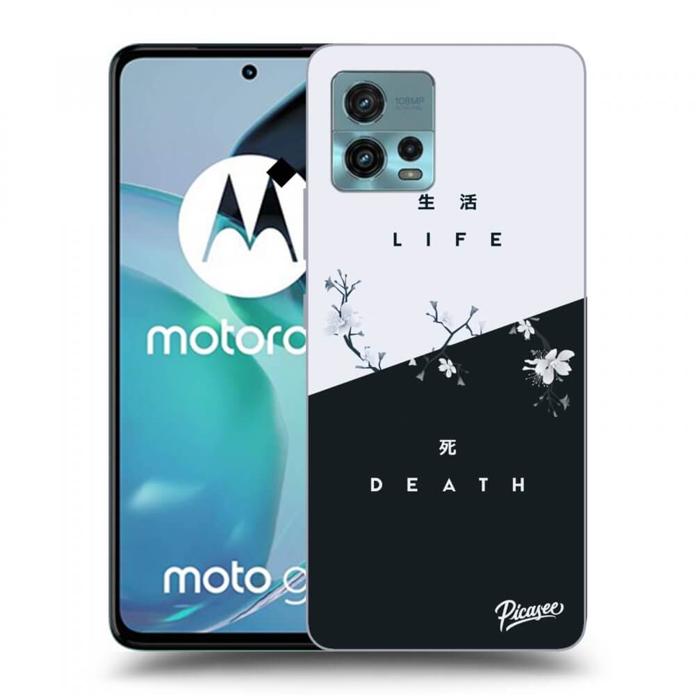 Picasee crna silikonska maskica za Motorola Moto G72 - Life - Death