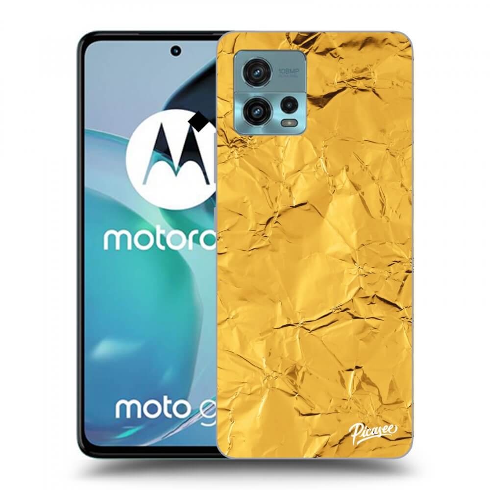 Picasee crna silikonska maskica za Motorola Moto G72 - Gold
