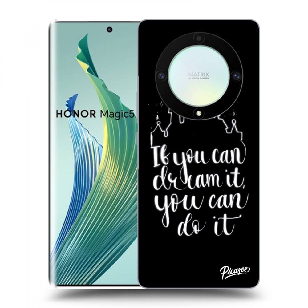 Picasee crna silikonska maskica za Honor Magic5 Lite 5G - Dream