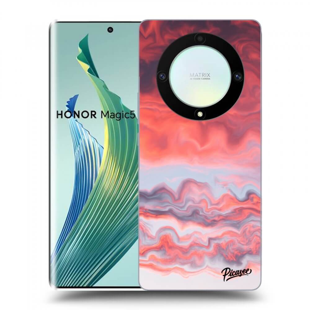 Picasee silikonska prozirna maskica za Honor Magic5 Lite 5G - Sunset