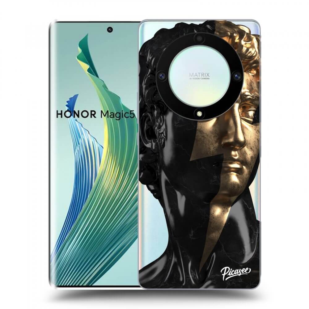 Picasee silikonska prozirna maskica za Honor Magic5 Lite 5G - Wildfire - Black