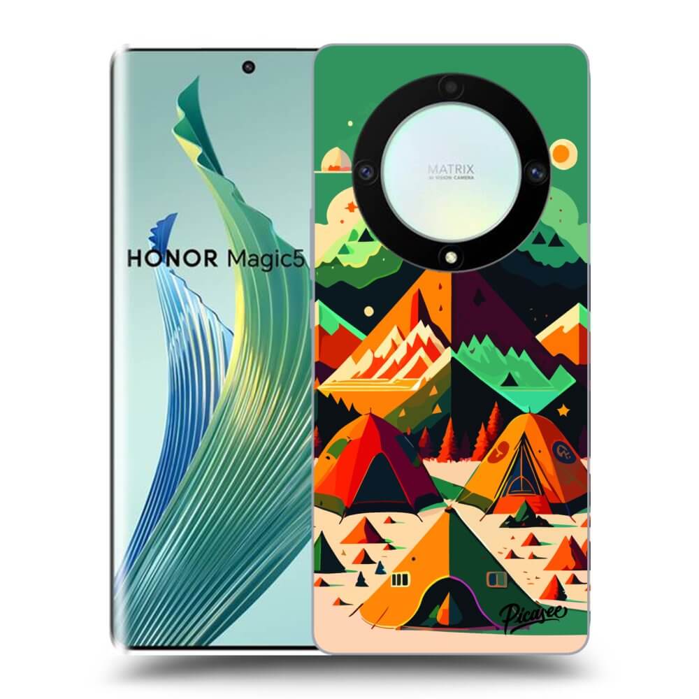 Picasee crna silikonska maskica za Honor Magic5 Lite 5G - Alaska