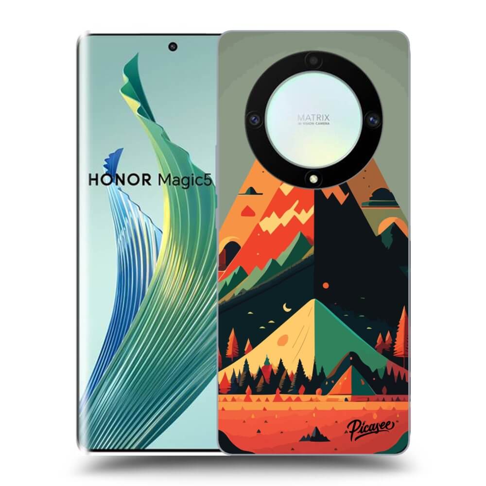 Picasee crna silikonska maskica za Honor Magic5 Lite 5G - Oregon