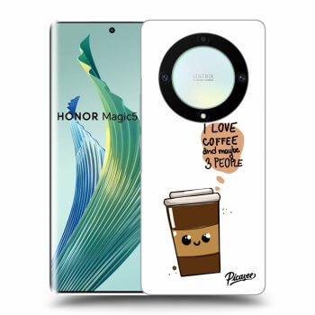 Picasee silikonska prozirna maskica za Honor Magic5 Lite 5G - Cute coffee