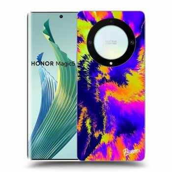 Picasee crna silikonska maskica za Honor Magic5 Lite 5G - Burn