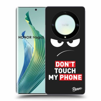 Picasee crna silikonska maskica za Honor Magic5 Lite 5G - Angry Eyes - Transparent