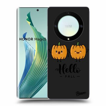 Picasee crna silikonska maskica za Honor Magic5 Lite 5G - Hallo Fall
