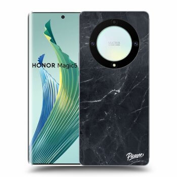 Picasee silikonska prozirna maskica za Honor Magic5 Lite 5G - Black marble