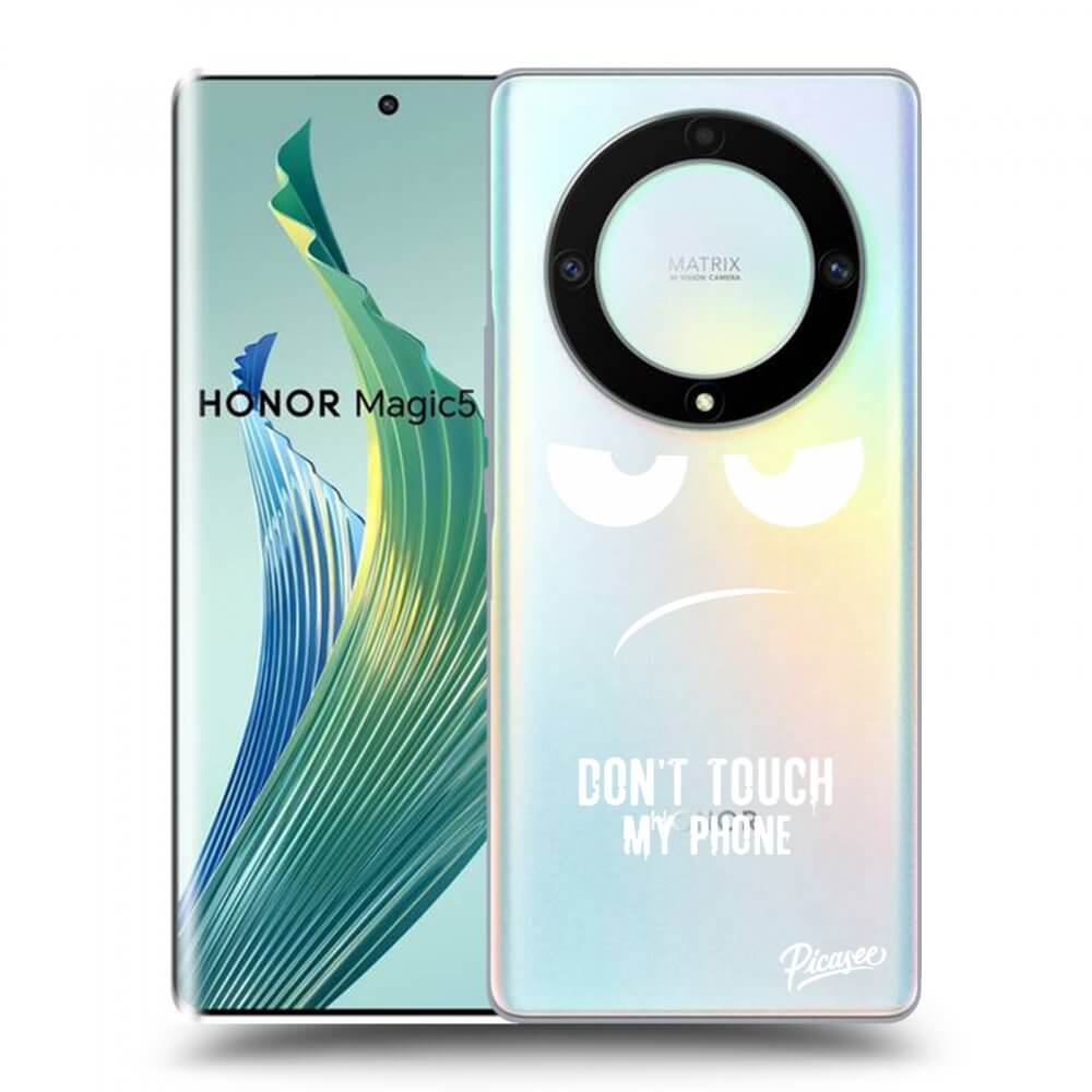 Picasee silikonska prozirna maskica za Honor Magic5 Lite 5G - Don't Touch My Phone
