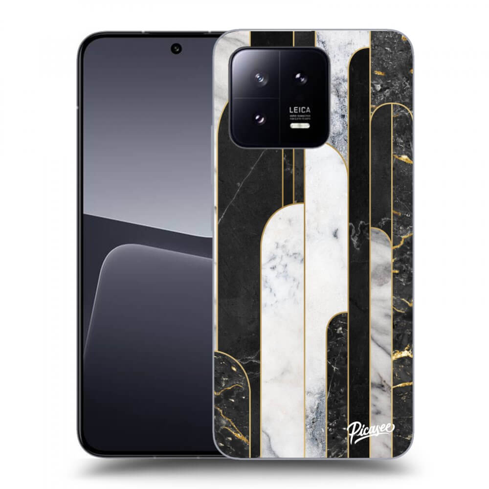 Picasee silikonska prozirna maskica za Xiaomi 13 - Black & White tile