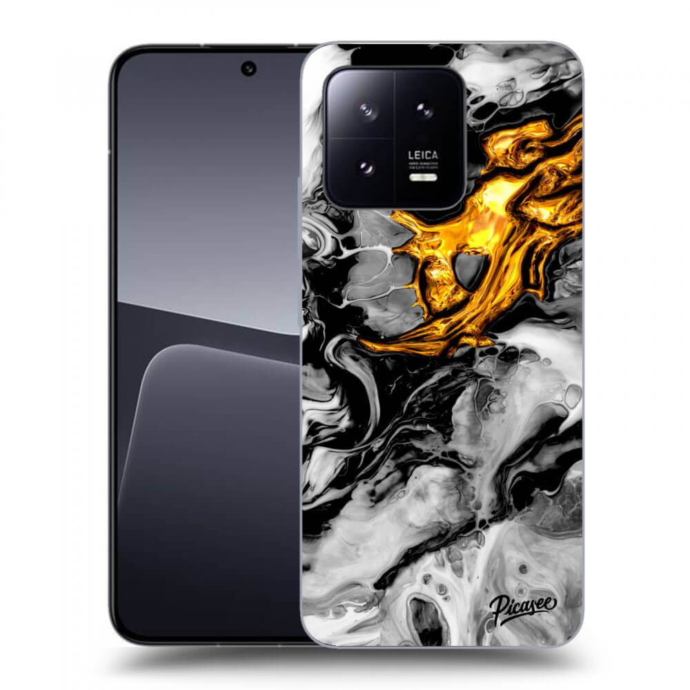 Picasee crna silikonska maskica za Xiaomi 13 - Black Gold 2