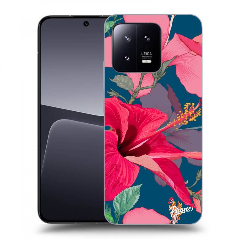 Picasee crna silikonska maskica za Xiaomi 13 - Hibiscus