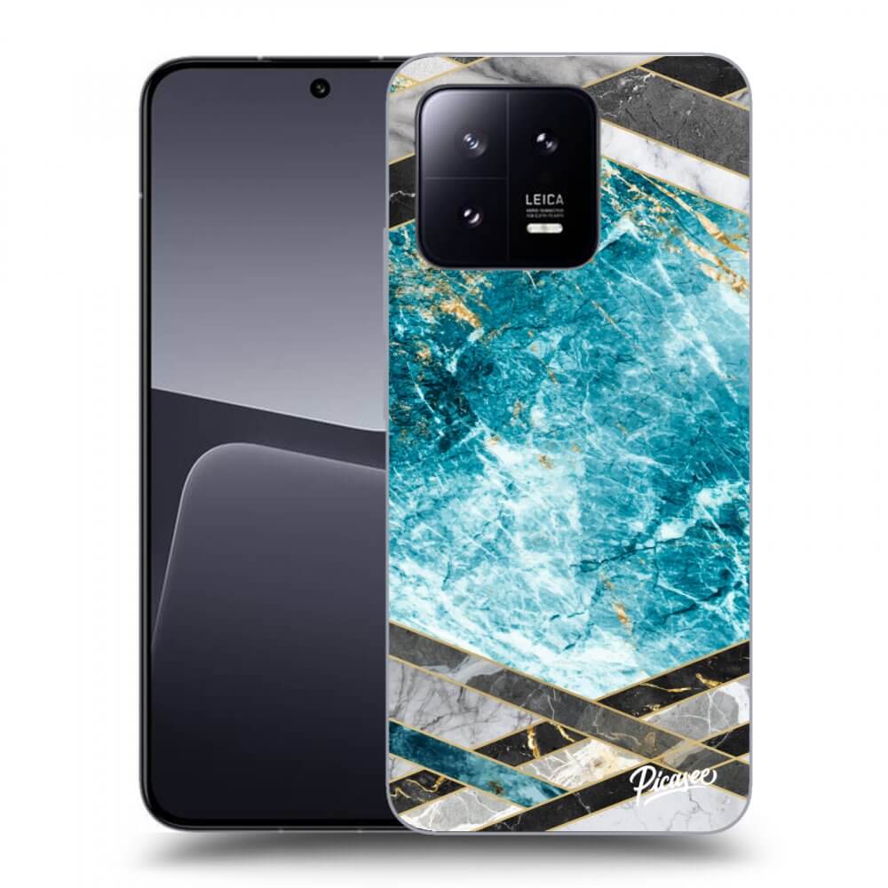 Picasee crna silikonska maskica za Xiaomi 13 Pro - Blue geometry