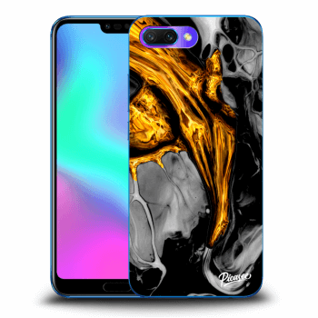 Picasee silikonska prozirna maskica za Honor 10 - Black Gold