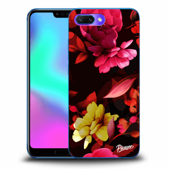 Picasee silikonska prozirna maskica za Honor 10 - Dark Peonny